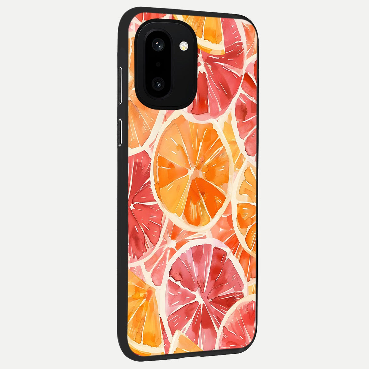  Orange Fruits Pattern back cover For Oneplus 15R slim fit glass case with vibrant aesthetic design