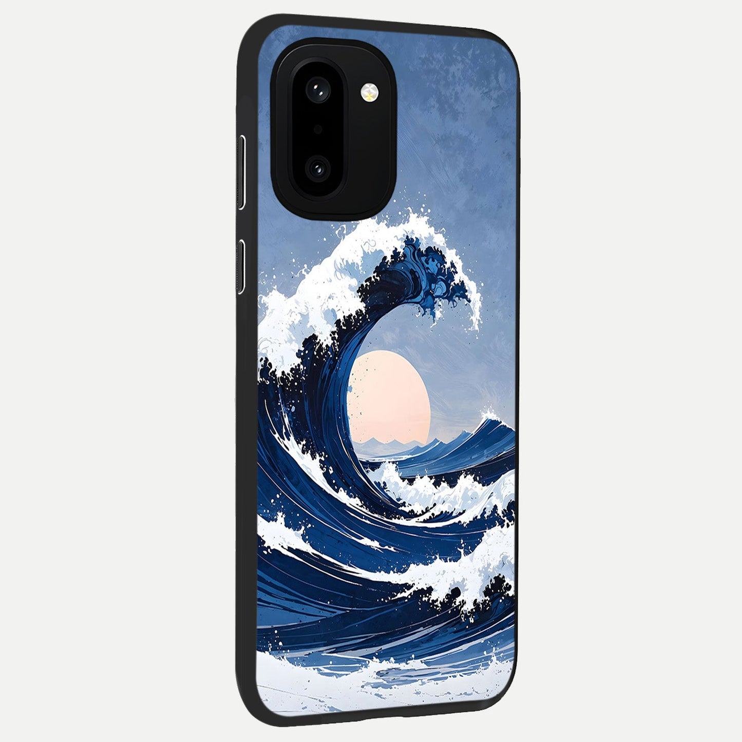  Rising Tide Power back cover For Oneplus 15R slim fit glass case with vibrant aesthetic design