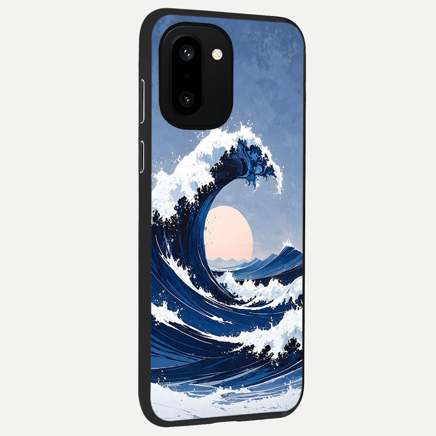  Rising Tide Power back cover For Oneplus 15R slim fit glass case with vibrant aesthetic design