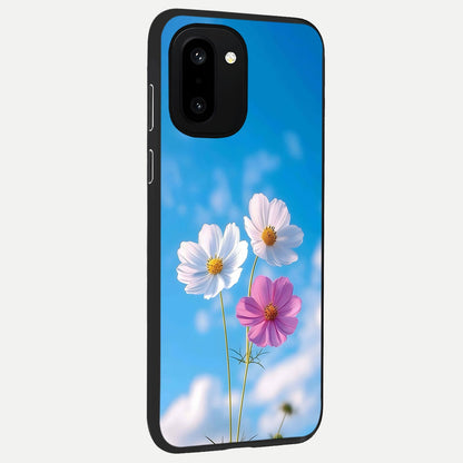  Tripple Flowers With Sky back cover For Oneplus 15R slim fit glass case with vibrant aesthetic design