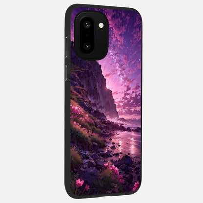  Twilight Blossom Coast back cover For Oneplus 15R slim fit glass case with vibrant aesthetic design