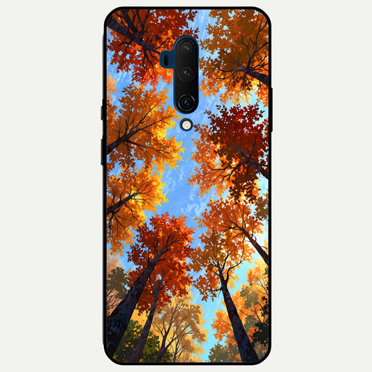  Autumn Sky Rise Glass Case For OnePlus 7T Pro back cover – full design glossy printed glass finish