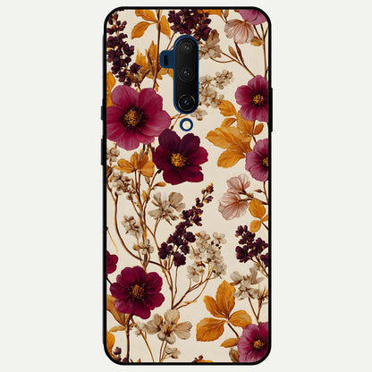  Autumn Wine Bloom Glass Case For OnePlus 7T Pro back cover – full design glossy printed glass finish