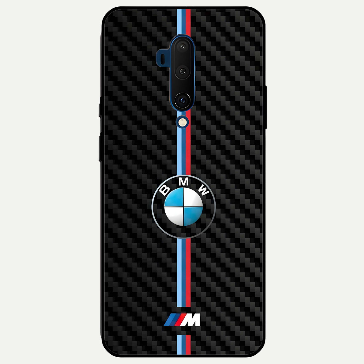  BMW Pattern Glass Case For OnePlus 7T Pro back cover – full design glossy printed glass finish