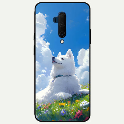  Blissful Cloud Pup Glass Case For OnePlus 7T Pro back cover – full design glossy printed glass finish