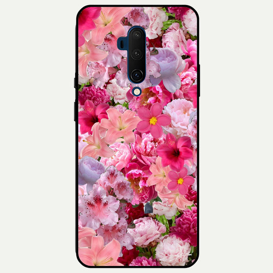  Bloom Crush Fantasy Glass Case For OnePlus 7T Pro back cover – full design glossy printed glass finish