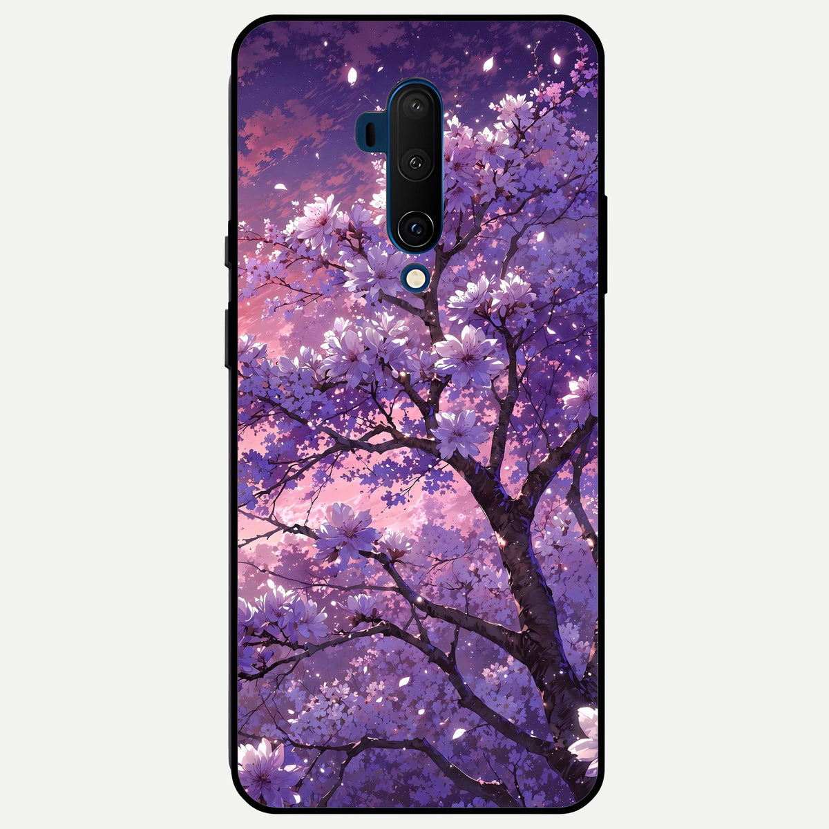  Blossom Tree Glass Case For OnePlus 7T Pro back cover – full design glossy printed glass finish