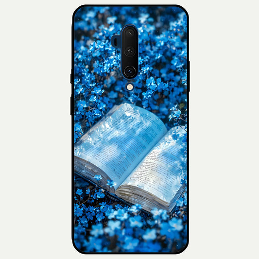  Blue Bloom Tales Glass Case For OnePlus 7T Pro back cover – full design glossy printed glass finish