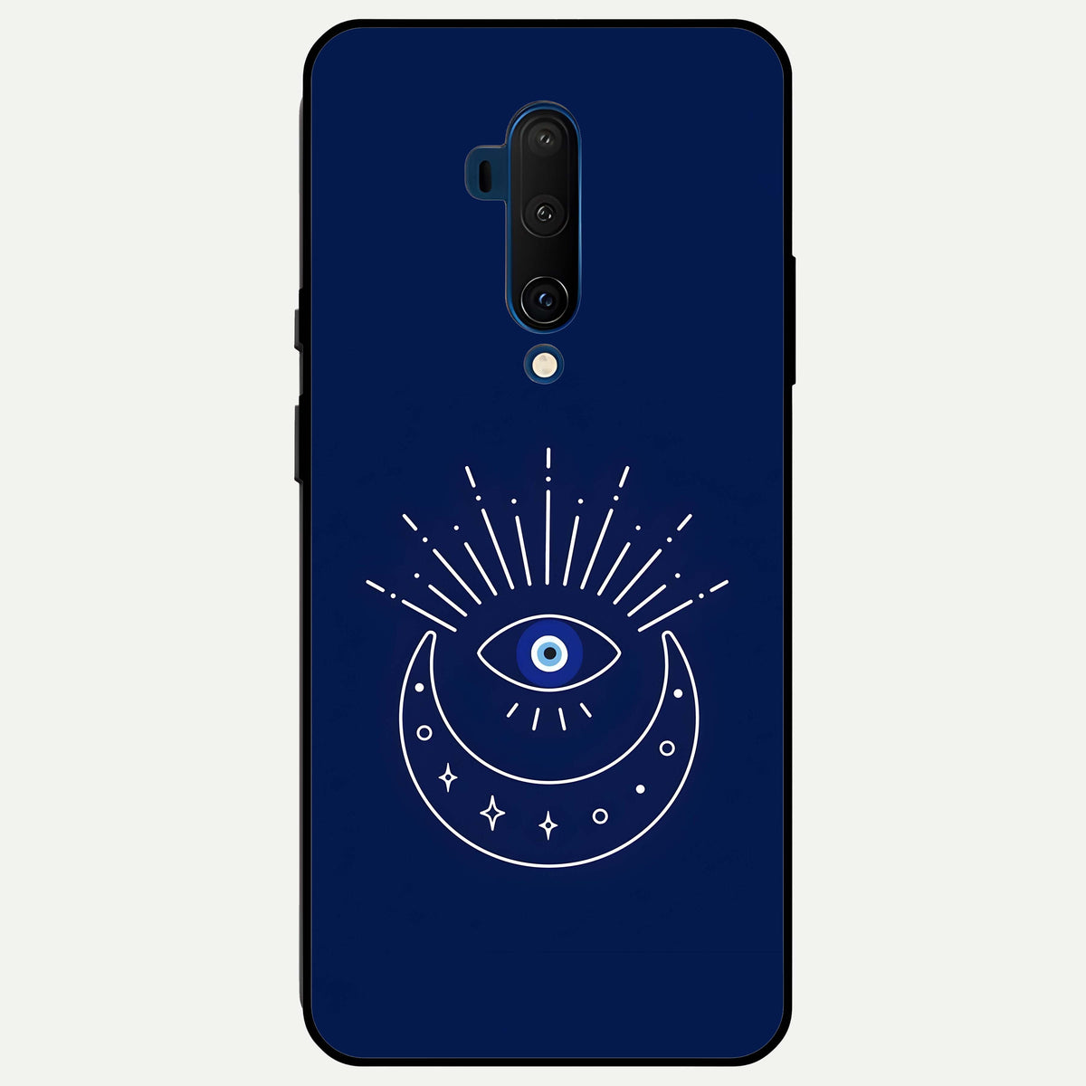  Blue Evil Eye Glass Case For OnePlus 7T Pro back cover – full design glossy printed glass finish