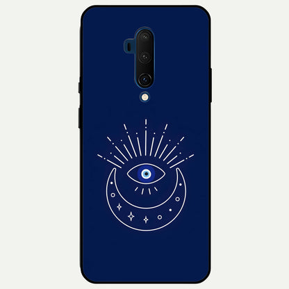  Blue Evil Eye Glass Case For OnePlus 7T Pro back cover – full design glossy printed glass finish