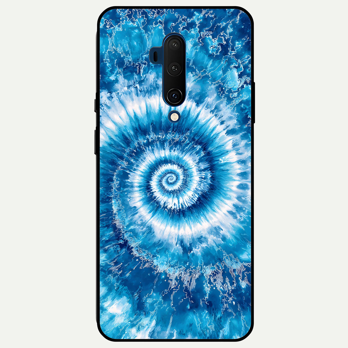  Blue Galaxy Wave Glass Case For OnePlus 7T Pro back cover – full design glossy printed glass finish