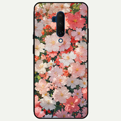  Blush Bloom Field Glass Case For OnePlus 7T Pro back cover – full design glossy printed glass finish