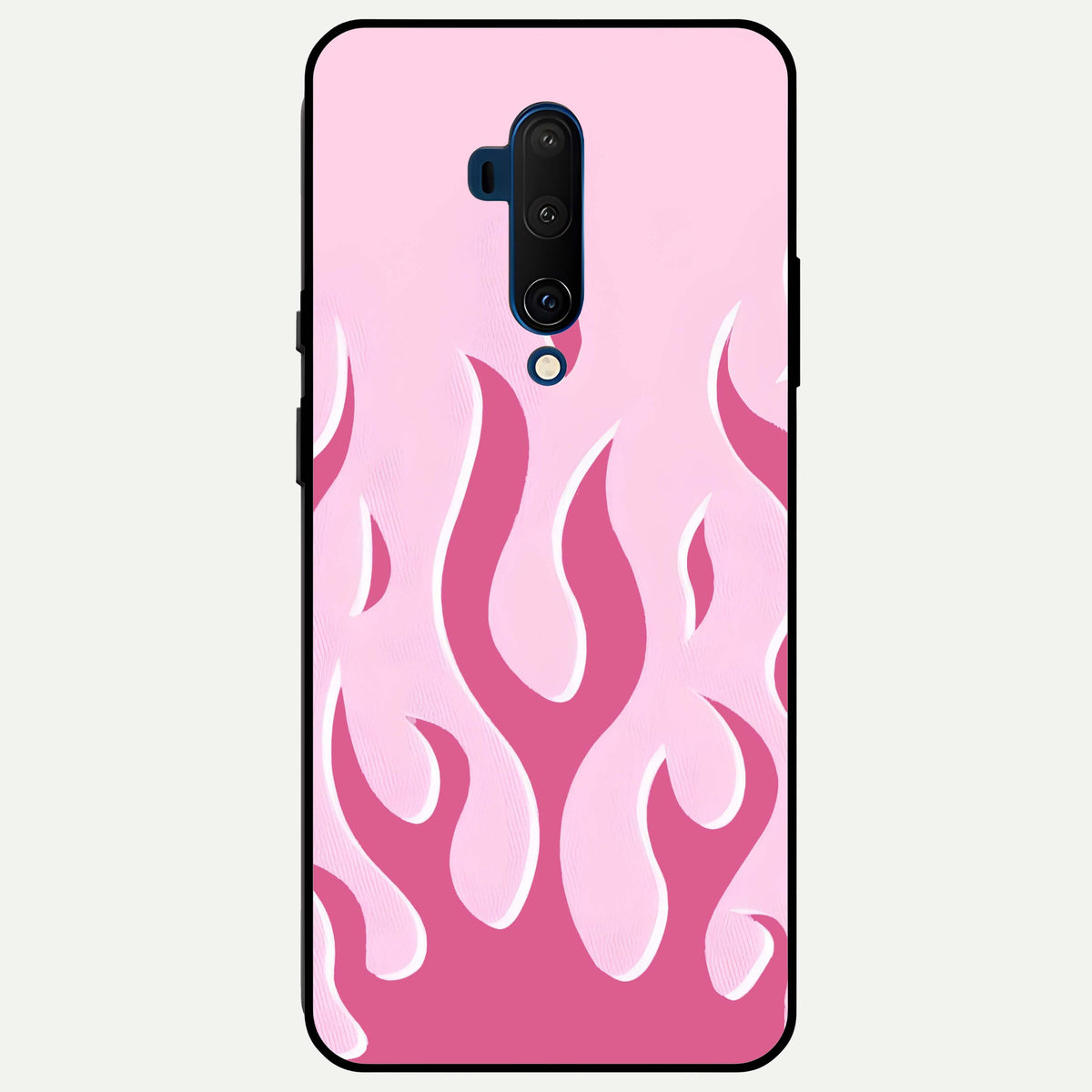  Blush Flame Energy Glass Case For OnePlus 7T Pro back cover – full design glossy printed glass finish