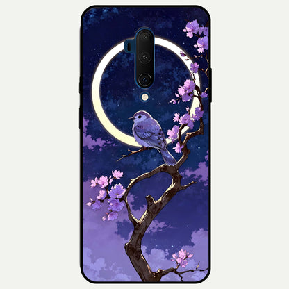  Celestial Bird Blossom Glass Case For OnePlus 7T Pro back cover – full design glossy printed glass finish