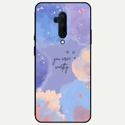  Celestial Cloud Magic Glass Case For OnePlus 7T Pro back cover – full design glossy printed glass finish