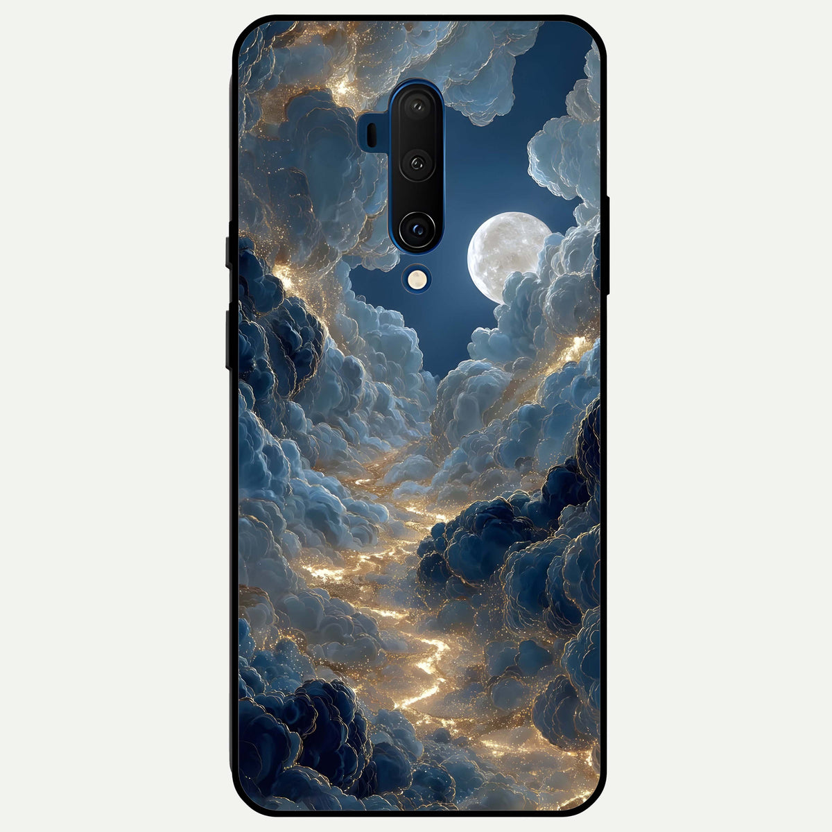  Celestial Cloud Road Glass Case For OnePlus 7T Pro back cover – full design glossy printed glass finish