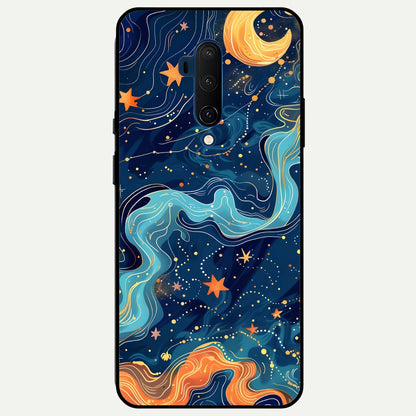  Celestial Dream Flow Glass Case For OnePlus 7T Pro back cover – full design glossy printed glass finish