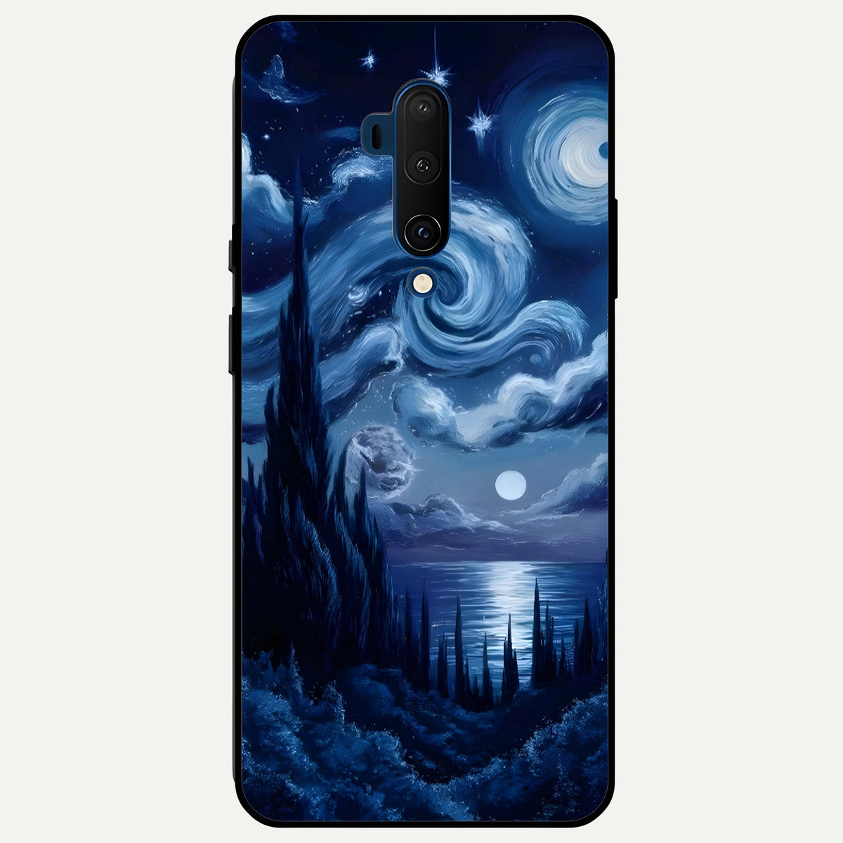  Celestial Dream Van Gogh Glass Case For OnePlus 7T Pro back cover – full design glossy printed glass finish