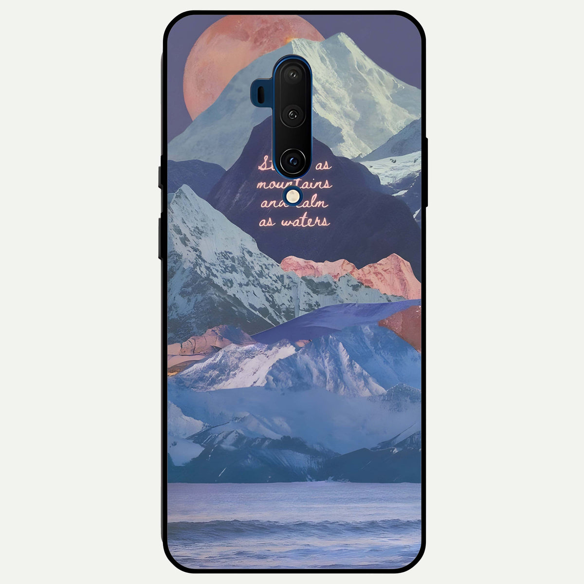  Celestial Mountain Calm Glass Case For OnePlus 7T Pro back cover – full design glossy printed glass finish