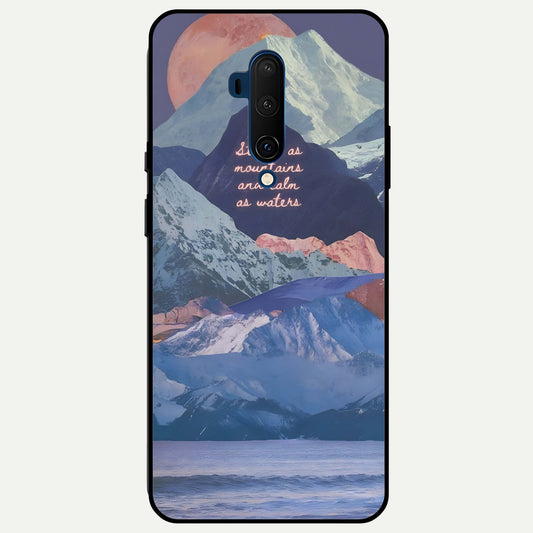  Celestial Mountain Calm Glass Case For OnePlus 7T Pro back cover – full design glossy printed glass finish