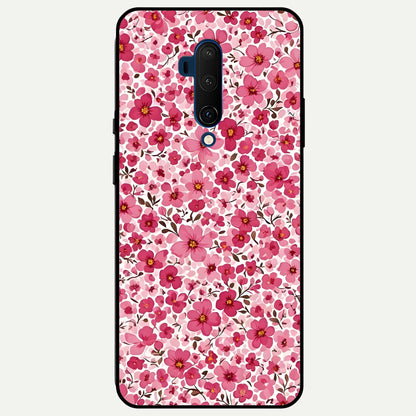  Cherry Blossom Charm Glass Case For OnePlus 7T Pro back cover – full design glossy printed glass finish
