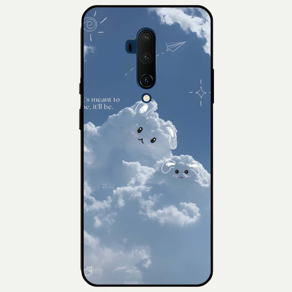  Cloud Bunny Dreams Glass Case For OnePlus 7T Pro back cover – full design glossy printed glass finish