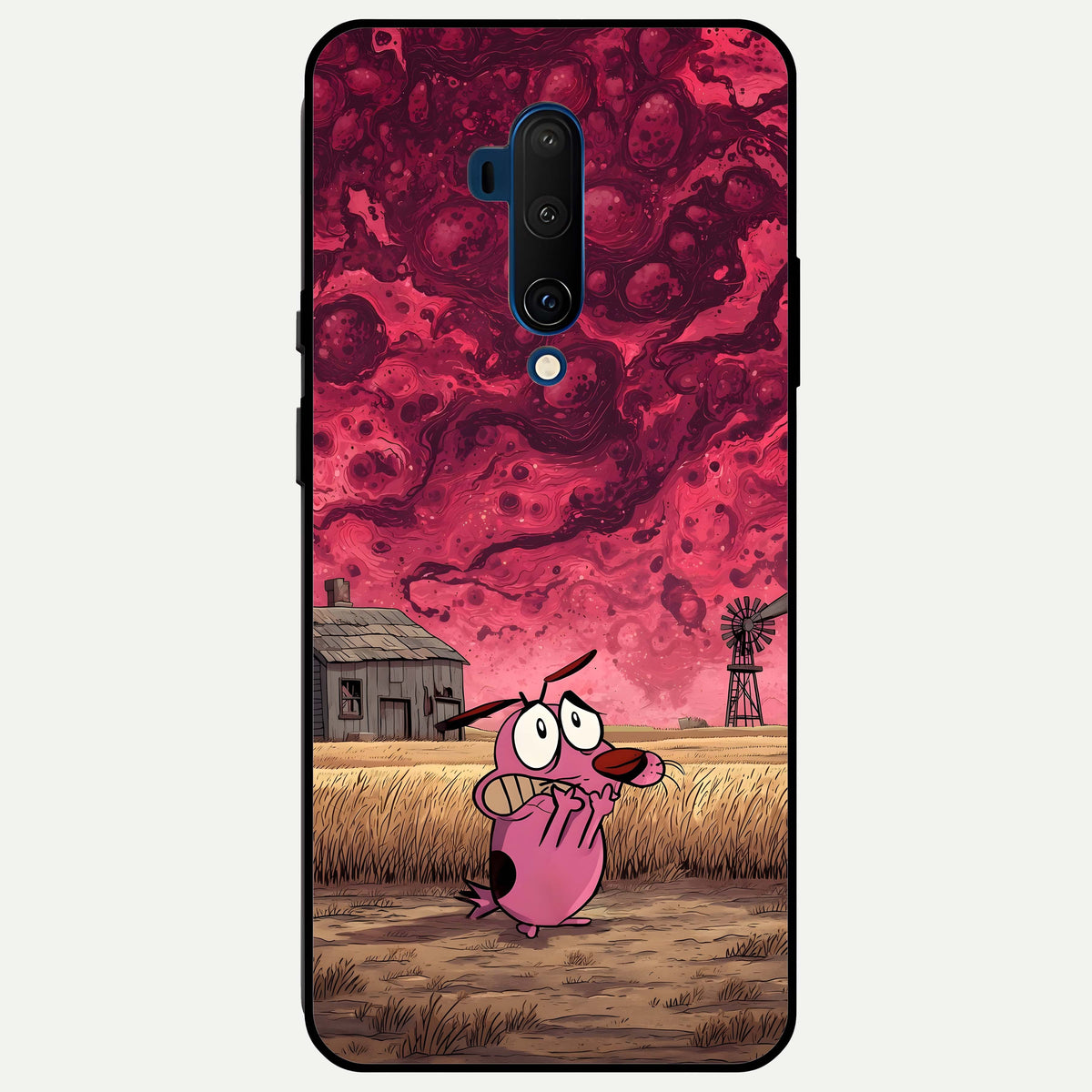  Courage Under Sky Glass Case For OnePlus 7T Pro back cover – full design glossy printed glass finish