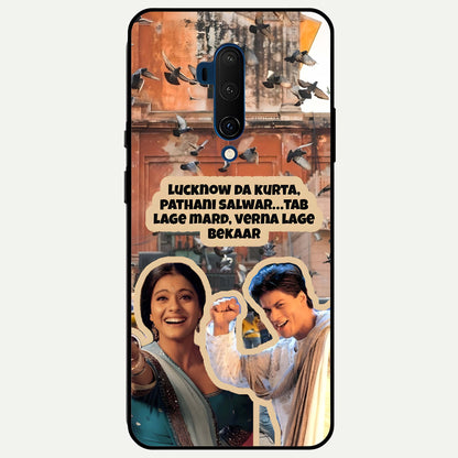  Desi Retro Vibes Glass Case For OnePlus 7T Pro back cover – full design glossy printed glass finish