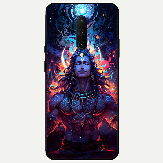  Divine Fire Shiv Glass Case For OnePlus 7T Pro back cover – full design glossy printed glass finish