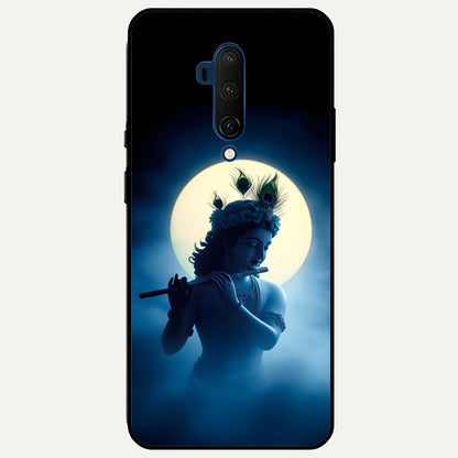  Divine Moon Flute Glass Case For OnePlus 7T Pro back cover – full design glossy printed glass finish
