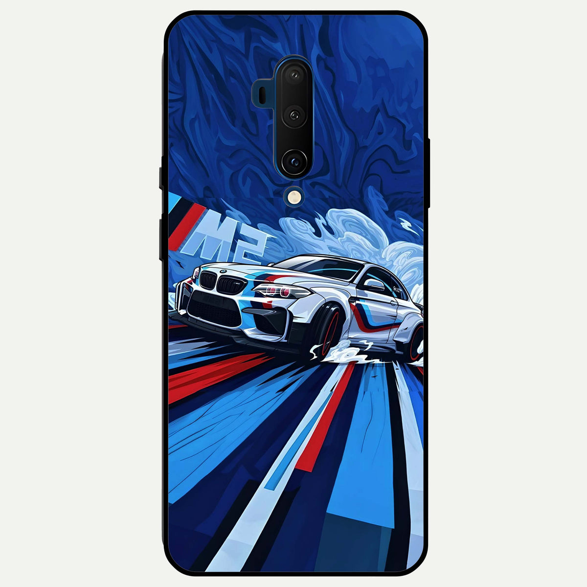  Drift Power Rush Glass Case For OnePlus 7T Pro back cover – full design glossy printed glass finish