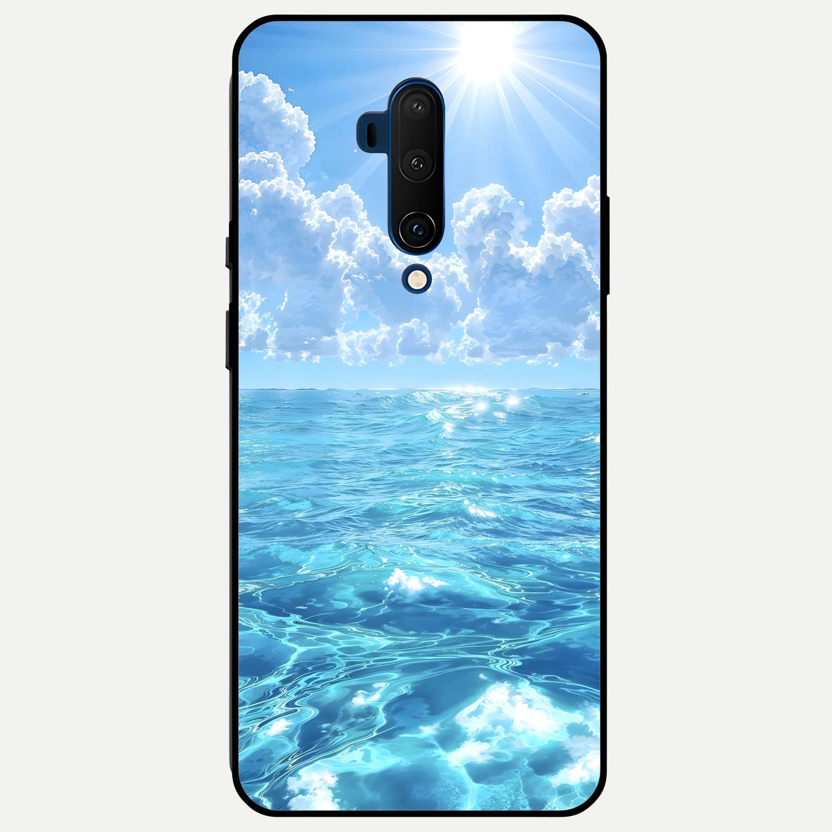  Endless Ocean Horizon Glass Case For OnePlus 7T Pro back cover – full design glossy printed glass finish