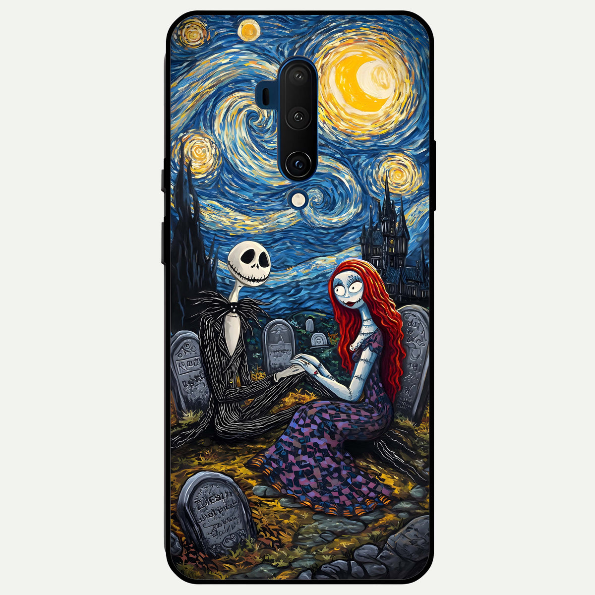  Eternal Night Love Glass Case For OnePlus 7T Pro back cover – full design glossy printed glass finish