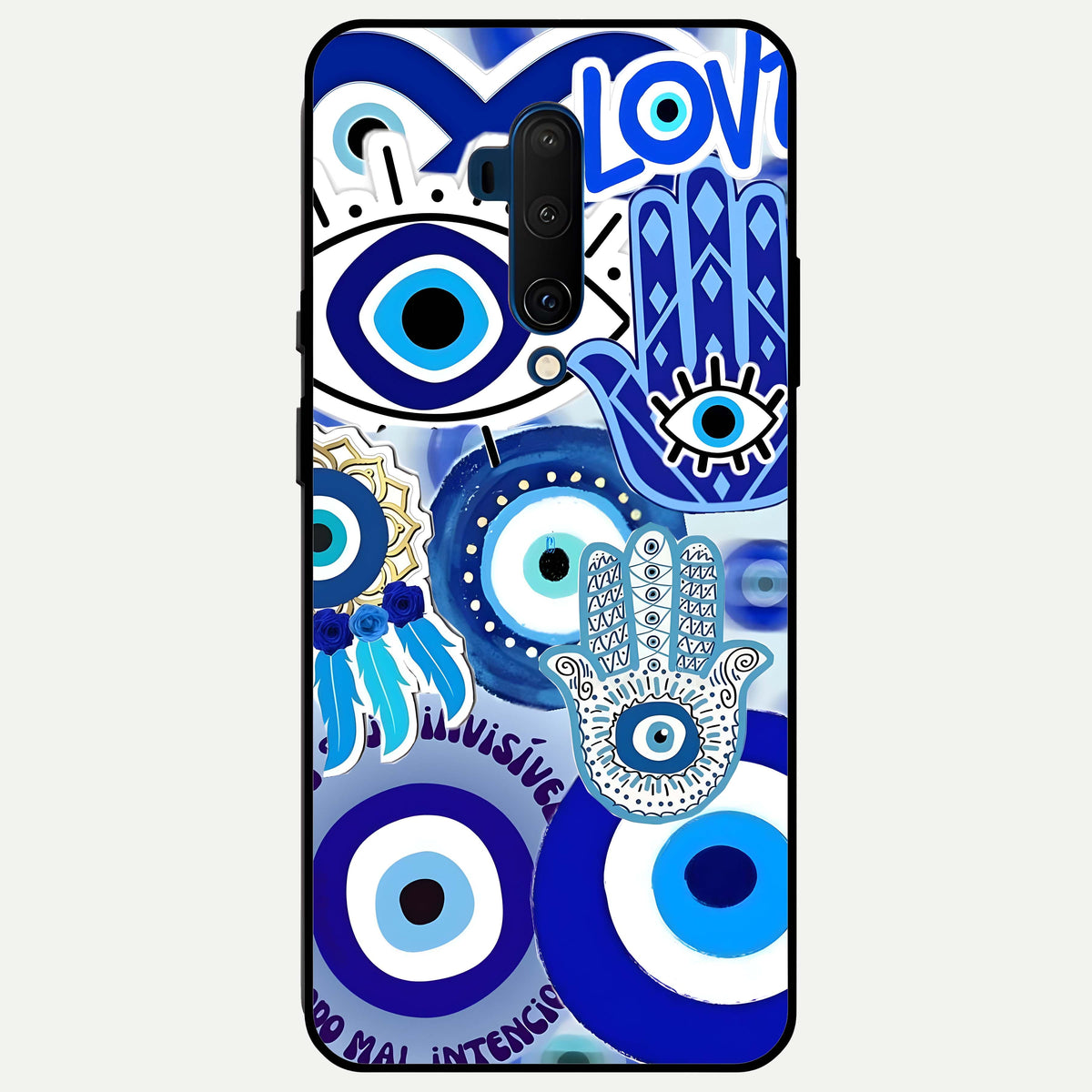  Evil Eyes Dream Glass Case For OnePlus 7T Pro back cover – full design glossy printed glass finish