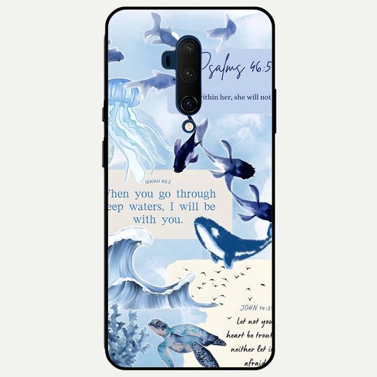  Faithful Ocean Promise Glass Case For OnePlus 7T Pro back cover – full design glossy printed glass finish