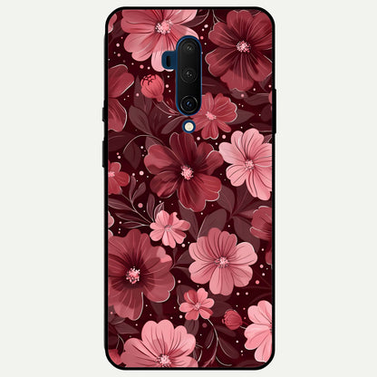  Flower Blush Bloom Glass Case For OnePlus 7T Pro back cover – full design glossy printed glass finish