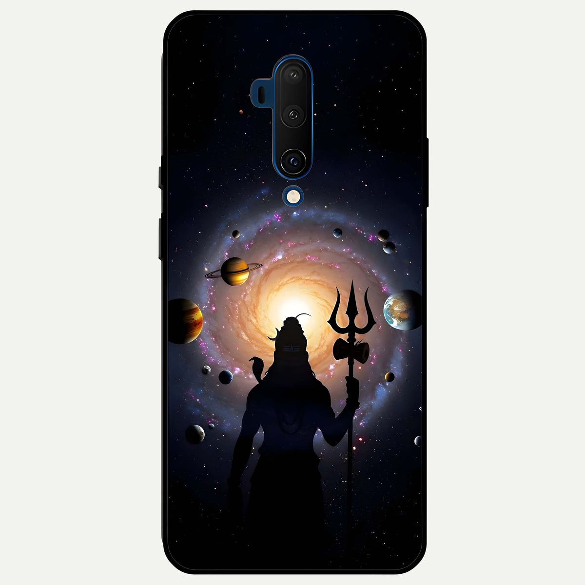  Galactic Shiva Vision Glass Case For OnePlus 7T Pro back cover – full design glossy printed glass finish