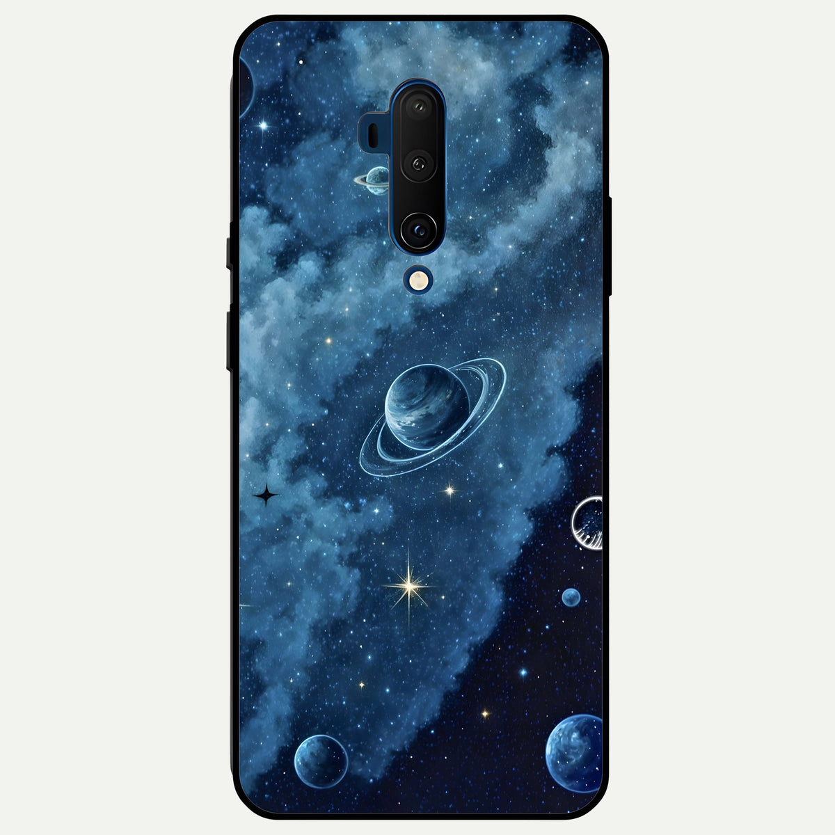  Galaxy Dream Space Glass Case For OnePlus 7T Pro back cover – full design glossy printed glass finish