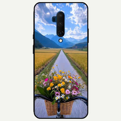  Golden Field Journey Glass Case For OnePlus 7T Pro back cover – full design glossy printed glass finish