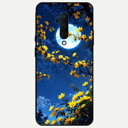  Golden Night Glow Glass Case For OnePlus 7T Pro back cover – full design glossy printed glass finish