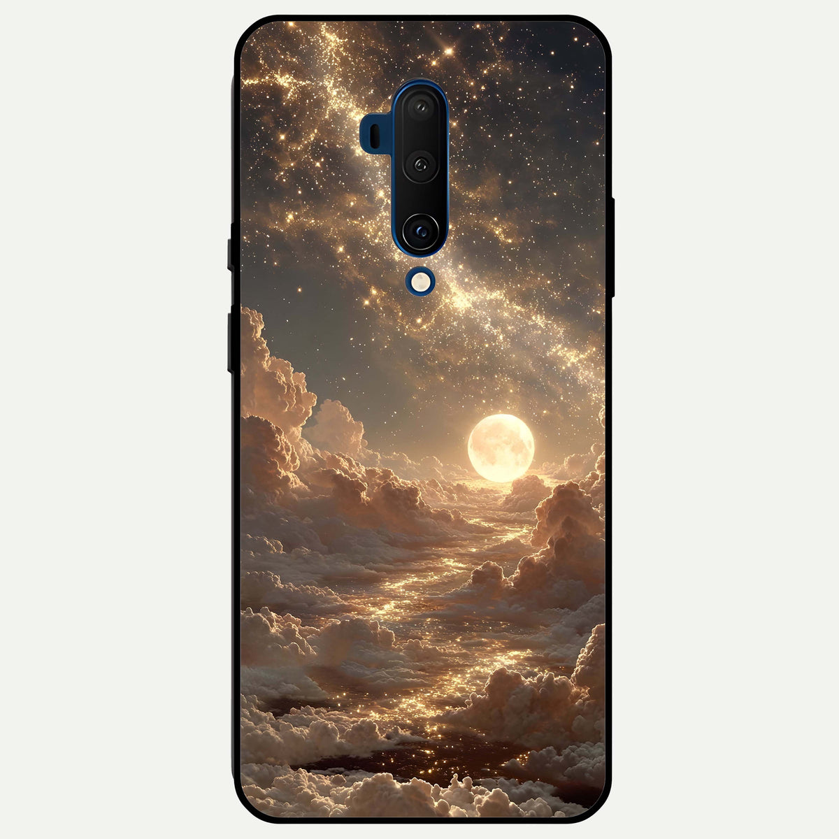  Golden Sky Dream Glass Case For OnePlus 7T Pro back cover – full design glossy printed glass finish