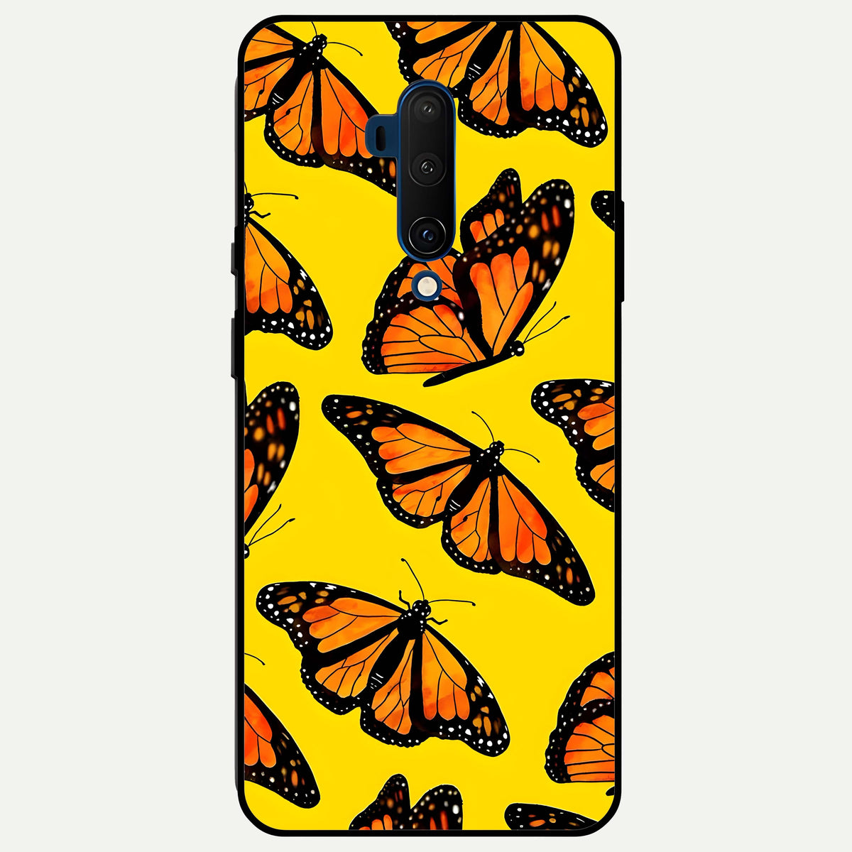  Golden Wing Flight Glass Case For OnePlus 7T Pro back cover – full design glossy printed glass finish