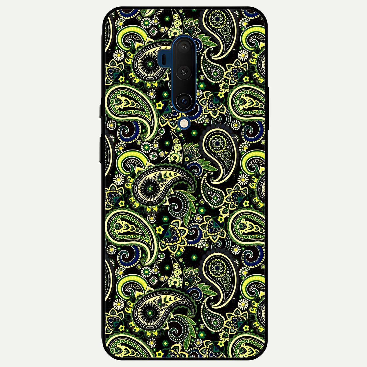  Green Lemon Glass Case For OnePlus 7T Pro back cover – full design glossy printed glass finish