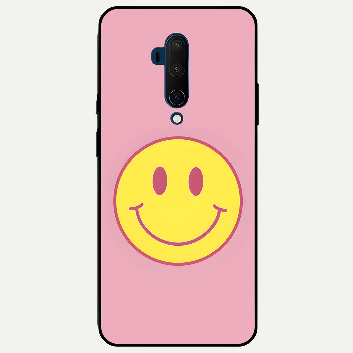  Happy Pink Mood Glass Case For OnePlus 7T Pro back cover – full design glossy printed glass finish