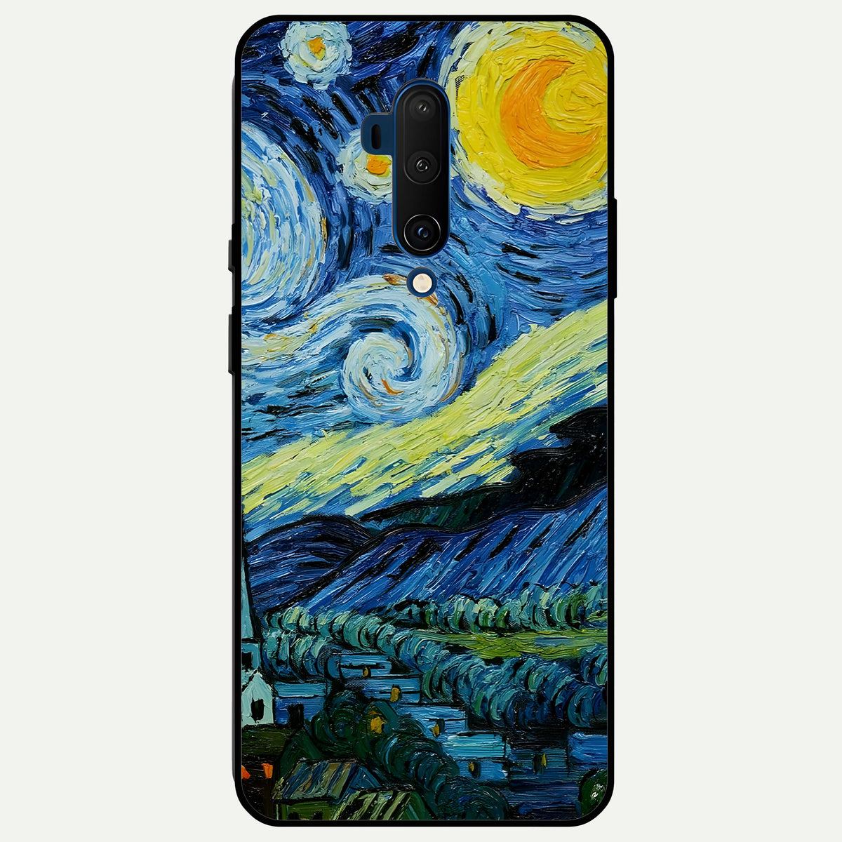  Inspired Van Gogh Art Glass Case For OnePlus 7T Pro back cover – full design glossy printed glass finish