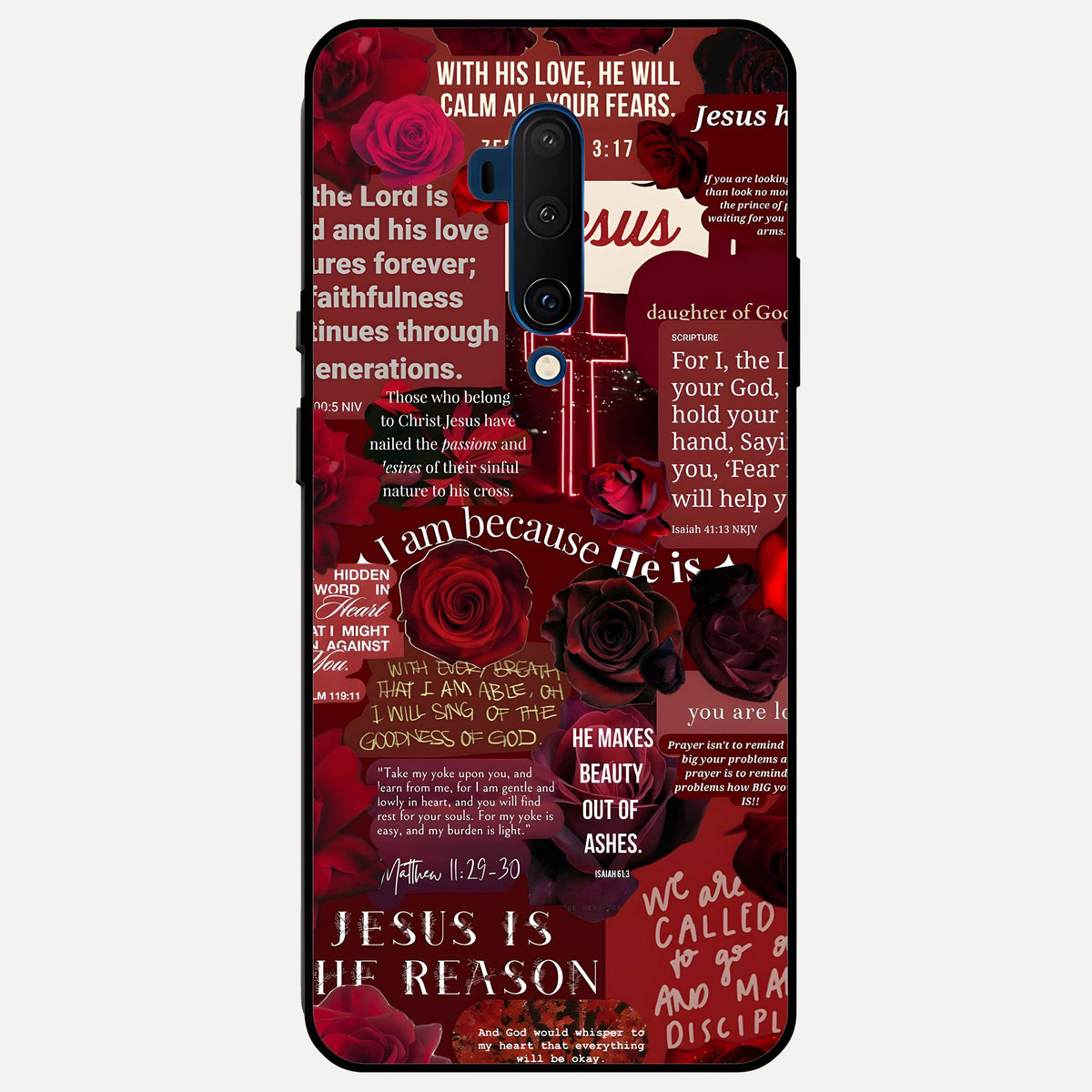  Jesus Love Heals Glass Case For OnePlus 7T Pro back cover – full design glossy printed glass finish
