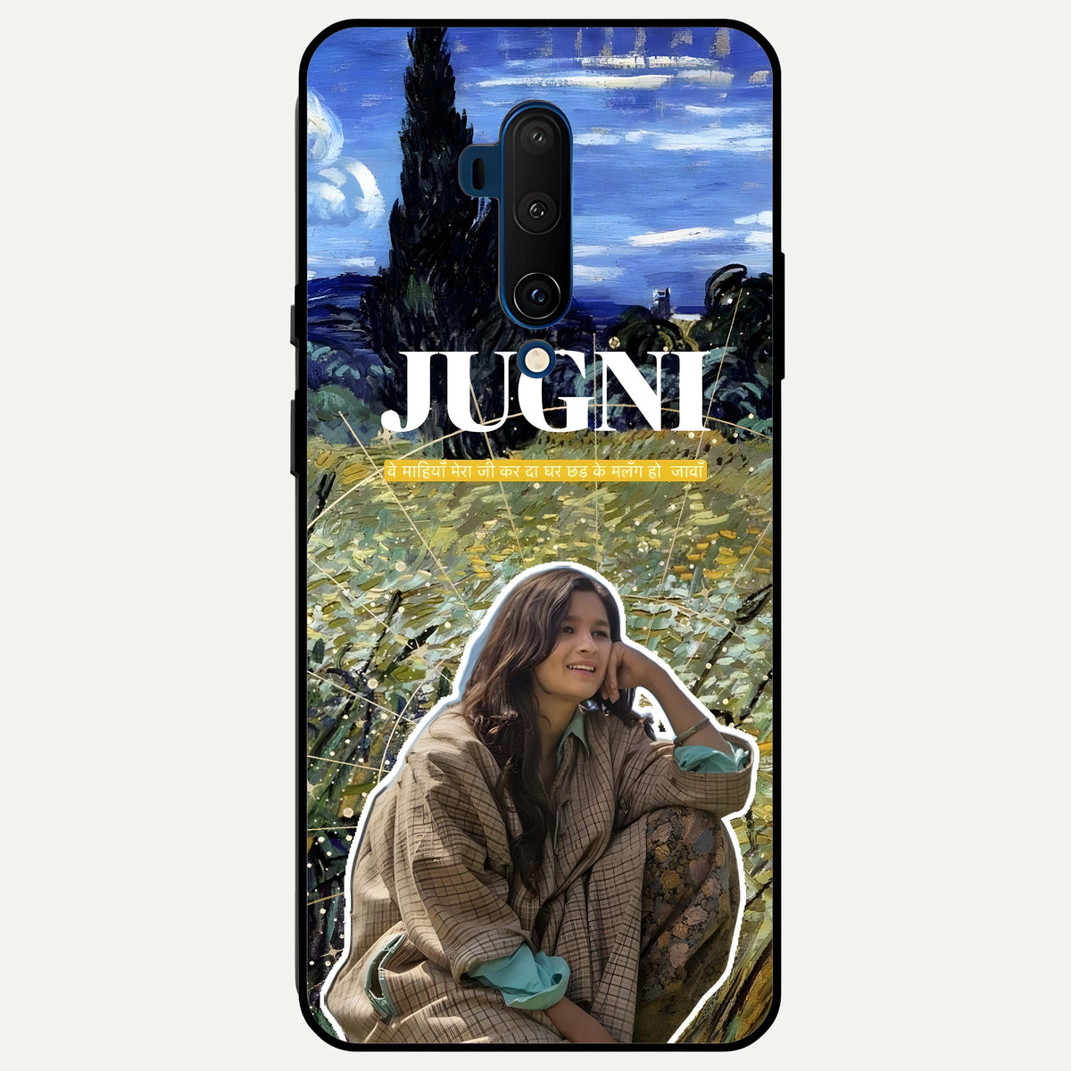  Jugni Soul Vibes Glass Case For OnePlus 7T Pro back cover – full design glossy printed glass finish