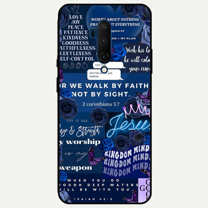  Kingdom Faith Glow Glass Case For OnePlus 7T Pro back cover – full design glossy printed glass finish
