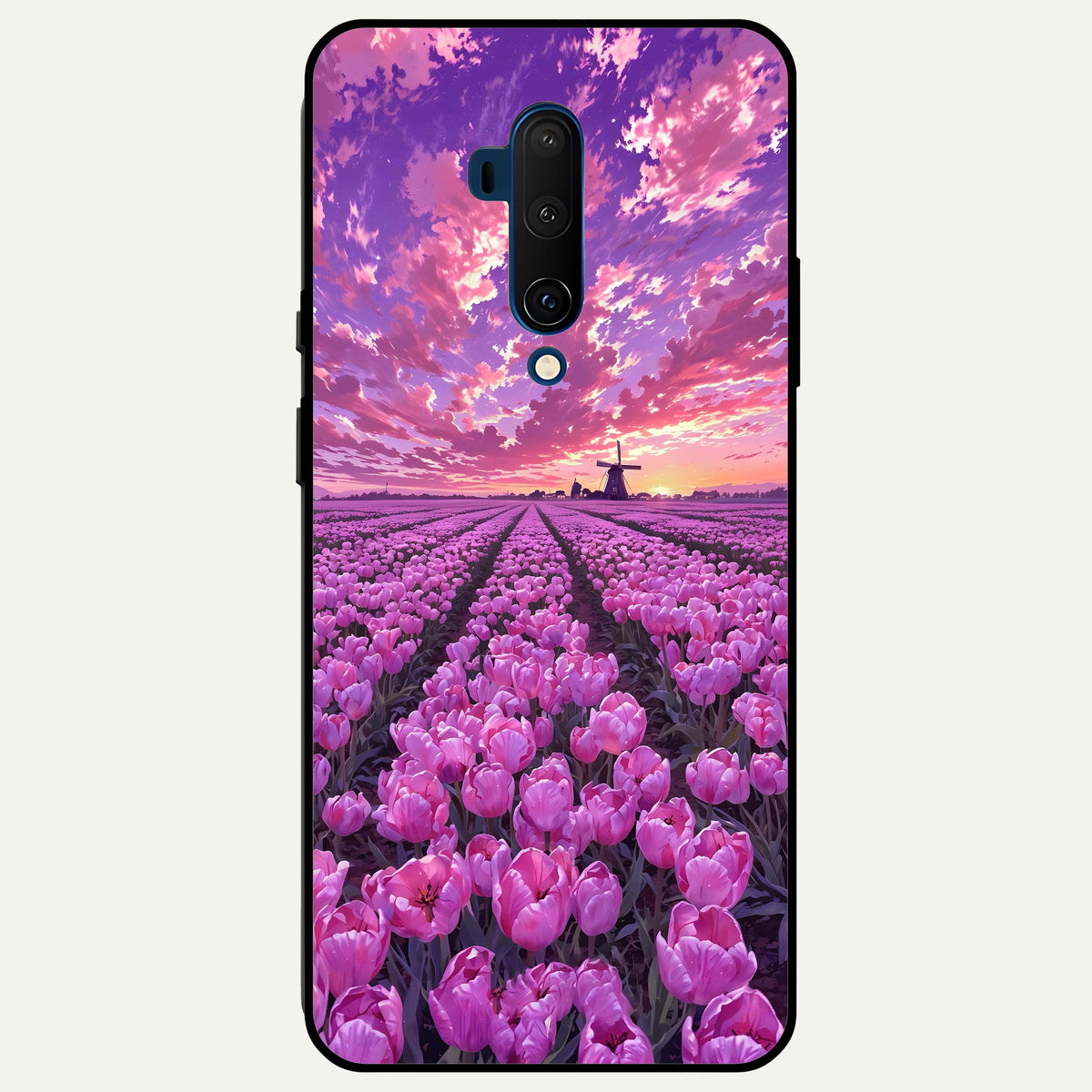  Lavender Dream Skies Glass Case For OnePlus 7T Pro back cover – full design glossy printed glass finish