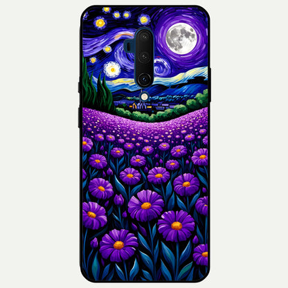  Lavender Moon Field Glass Case For OnePlus 7T Pro back cover – full design glossy printed glass finish